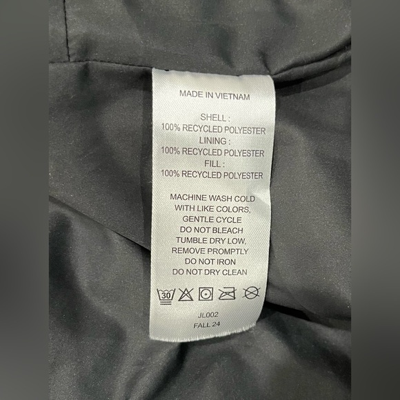 like new EUC quince featherless quilted puffer bomber jacket sz XS black - Picture 7 of 15